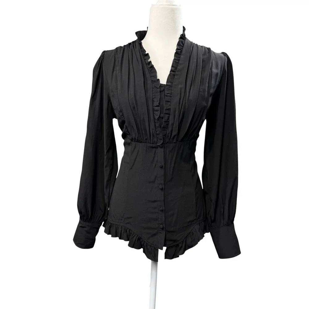 Scarlet Darkness Skirt/Top Womens M Black Gothic Steampunk Rein Fest Halloween